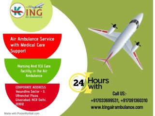 Hire Crisis Patient Shifting Air Ambulance Service in Ahmadabad with Capable Medical Staff by King