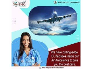 Hire Crisis Patient Shifting Air Ambulance Services in Varanasi with Capable Medical Staff by King