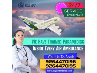 Hire Sky Chartered Air Ambulance from Dibrugarh to Delhi with Expert Doctors