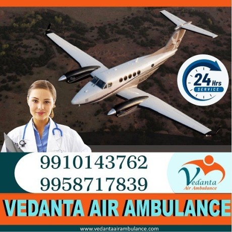 hire-air-ambulance-service-in-bhagalpur-by-vedanta-with-therapeutic-medicines-big-0