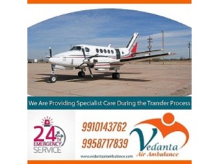 Pick Air Ambulance Service in Hyderabad by Vedanta with highly Skilled Medical Team