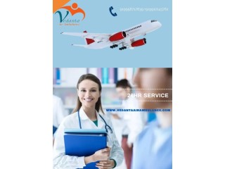 Choose Air Ambulance Service in Rajkot by Vedanta with Corrective Medical Equipment