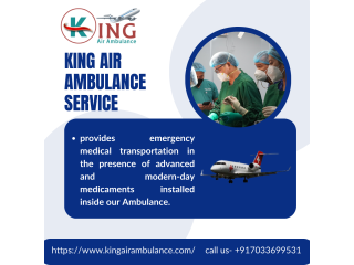 Air Ambulance Service in Jamshedpur by King- Intensive Care-Equipped