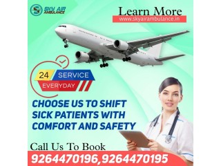 Book Finest Sky Air ambulance in Patna with Best Medical Support