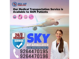 High-tech Ventilator Setup with Sky Air Ambulance from Siliguri to Delhi