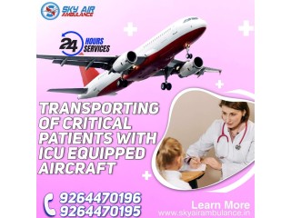 Get Ultimate-Grade Ventilator Setup by Sky Air Ambulance from Jabalpur to Delhi