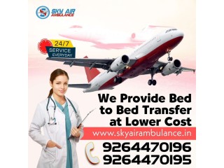 Sky Air Ambulance from Amritsar to Delhi with Authentic Ventilator Setup