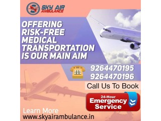 Sky Air Ambulance from Hyderabad to Delhi with Dedicated Doctor Team