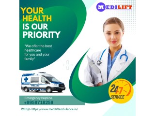 Ambulance Service in Mayur Vihar, Delhi by Medilift| Cost-effective Ambulances