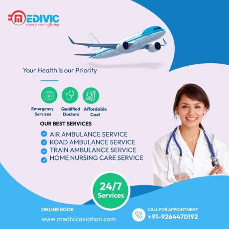 take-superior-commercial-air-ambulance-service-in-varanasi-by-medivic-for-harm-less-shifting-big-0