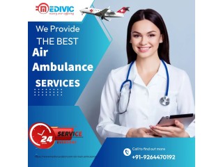 Medivic Aviation Air Ambulance Service in Raipur with Medical Equipment