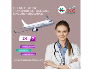 Reasonable Cost King Air Ambulance in Ranchi with ICU Facility