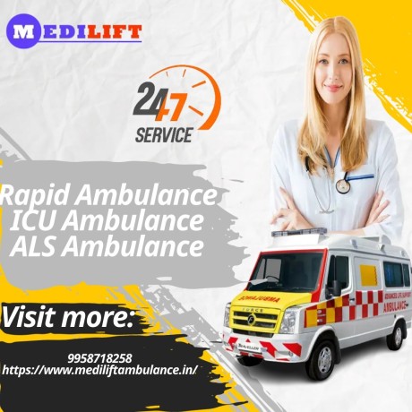 ambulance-service-in-varanasi-uttar-pradesh-by-medilift-highly-developed-medical-staffs-big-0