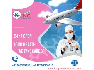 Air Ambulance in Bagdogra by King with Pre-Hospital Care