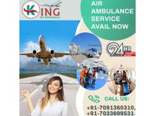 Hire Air Ambulance in Siliguri by King with Bed-to-Bed Services