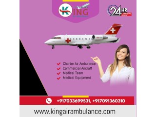 Avail Air Ambulance in Raipur by King with Comfortable Transport