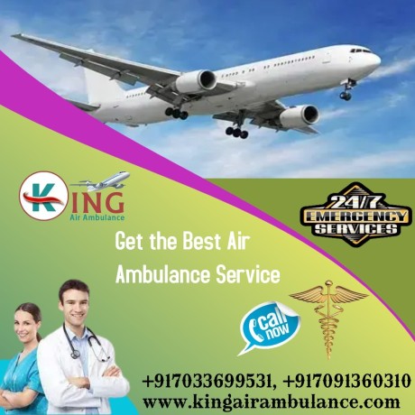 hire-air-ambulance-in-siliguri-by-king-with-a-highly-skilled-medical-panel-big-0