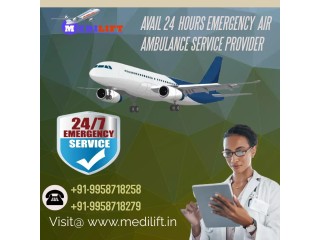 Avail Air Ambulance Services in Raipur by Medilift with Superlative Medical Panel