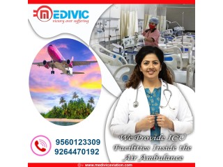 Medivic Aviation Air Ambulance Service in Bhubaneswar with Life Support Medical Tools