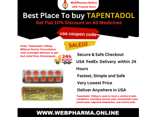 Buy Tapentadol 100mg Online Overnight Free Delivery Get Upto 20% OFF